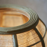 Ren Natural Bamboo Table Lamp in Matt Black