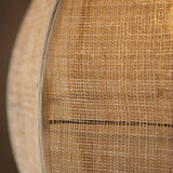 Ren Dark Plywood Round Pendant in Matt Black