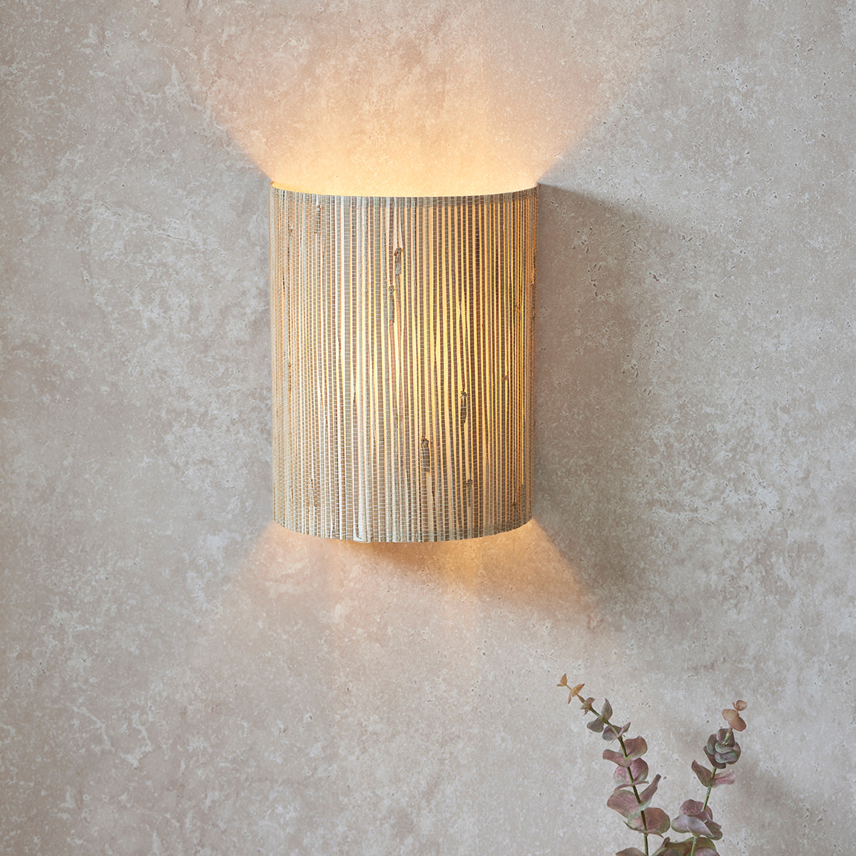 Luna Natural Seagrass Wall Light