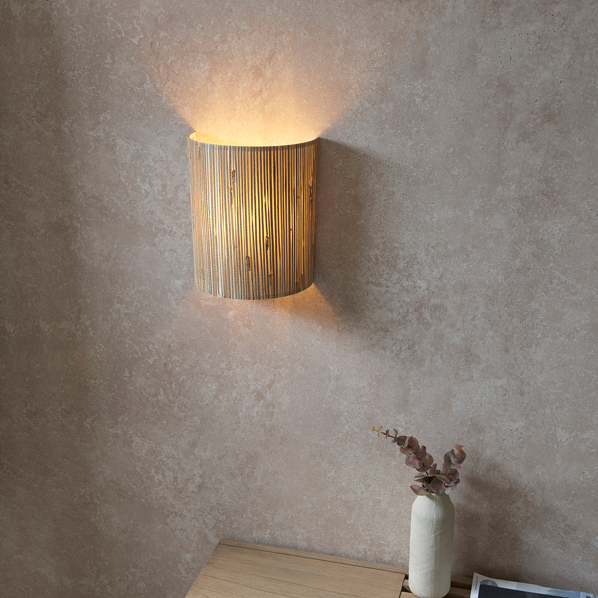 Luna Natural Seagrass Wall Light