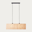 Luna Natural Seagrass Two Light Pendant Light in Matt Black