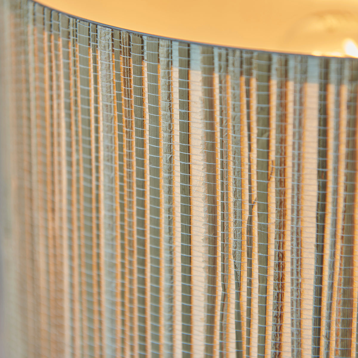 Luna Natural Seagrass Table Lamp in Matt Black
