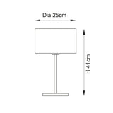 Luna Natural Seagrass Table Lamp in Matt Black