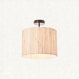 Luna Natural Seagrass Semi Flush Light