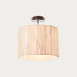 Luna Natural Seagrass Semi Flush Light