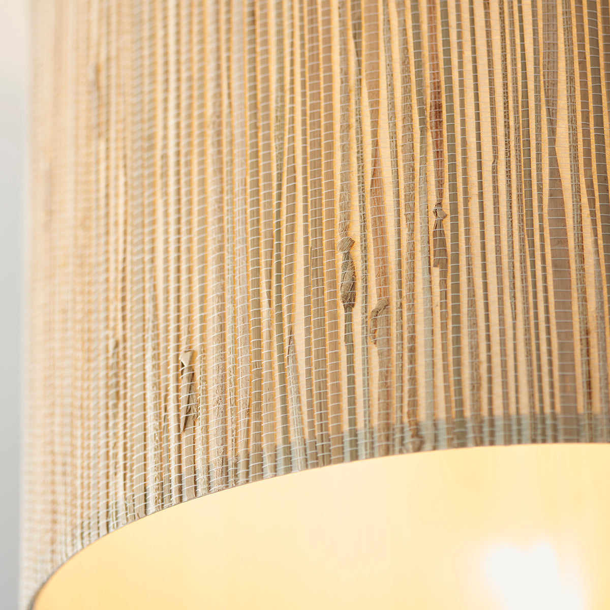 Luna Natural Seagrass Semi Flush Light
