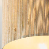 Luna Natural Seagrass Semi Flush Light
