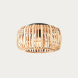 Meera Bamboo Flush Light in Matt Black