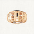 Meera Bamboo Flush Light in Matt Black