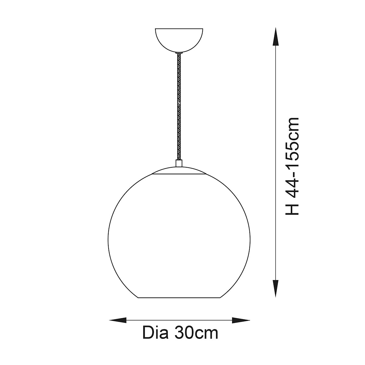 Ezra Copper Mirrored Glass Pendant in Matt Black