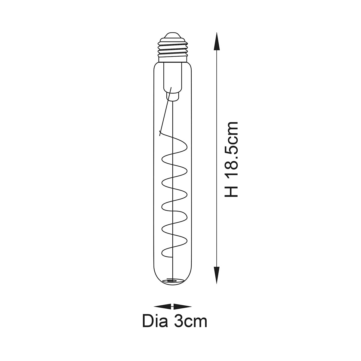 Tubular Clear Glass Bulb