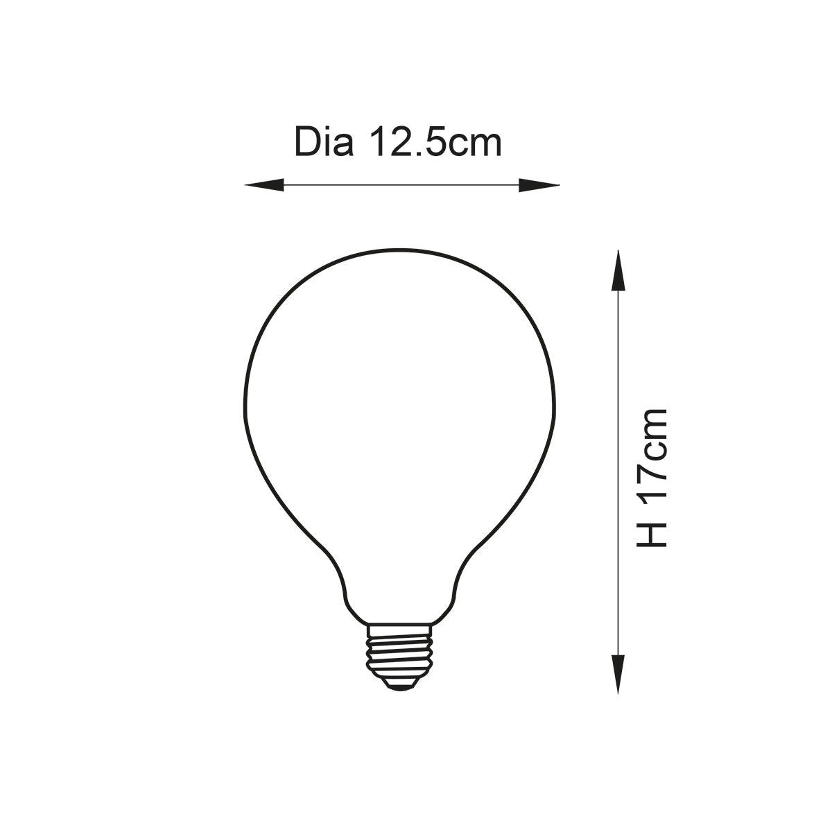 Lira Round Opal Glass Bulb
