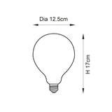 Lira Round Opal Glass Bulb