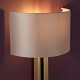 Matt antique brass plate & mink satin fabric