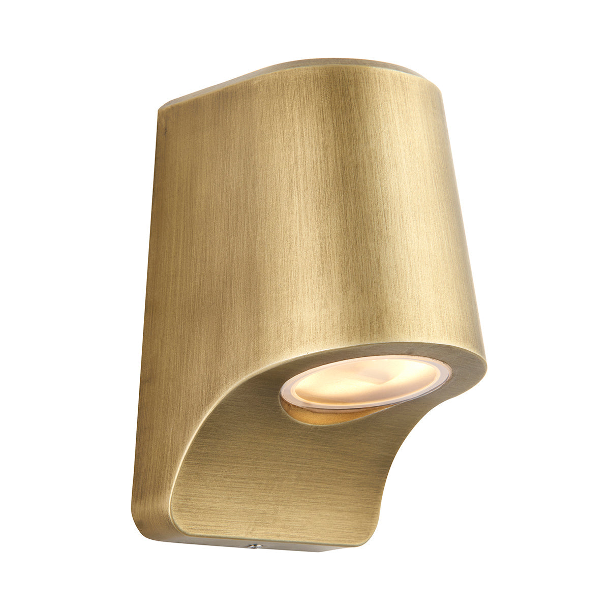 Brushed gold & frosted glass