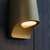 Brushed gold & frosted glass