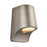 Brushed silver & frosted glass