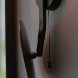 Matt black, mirrored glass with opal glass