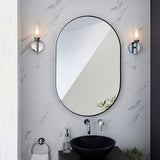 Chrome plate & clear/frosted ribbed glass