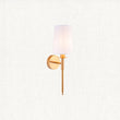Vintage brass & vintage white fabric