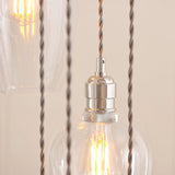 Bright Nickel Plate & Clear Glass 13-Light