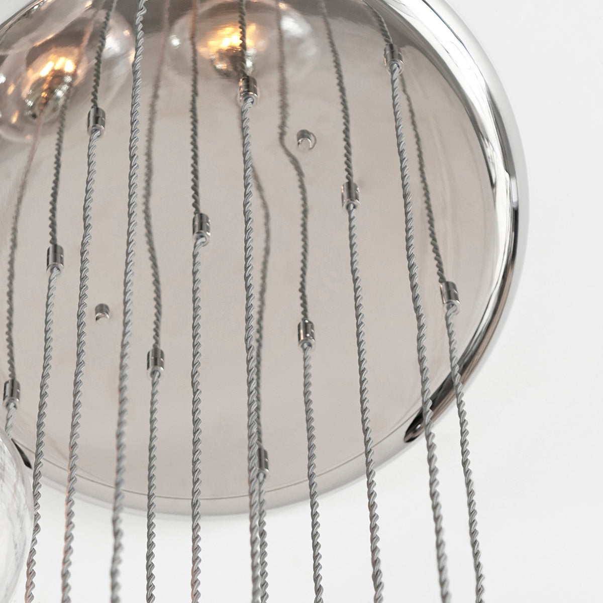 Bright Nickel Plate & Clear Glass 13-Light