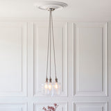 Bright Nickel Plate & Clear Glass 3-Light