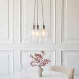 Bright Nickel Plate & Clear Glass 3-Light