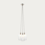 Bright Nickel Plate & Clear Glass 3-Light