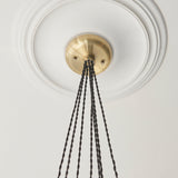 Antique Brass Plate & Clear Glass 7-Light