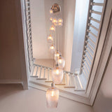 Bright Nickel Plate & Clear Ribbed Glass 13-Light