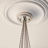 Bright Nickel Plate & Clear Ribbed Glass 7-Light