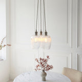 Bright Nickel Plate & Clear Ribbed Glass 3-Light