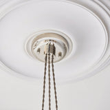 Bright Nickel Plate & Clear Ribbed Glass 3-Light