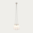 Bright Nickel Plate & Clear Ribbed Glass 3-Light