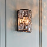Bronte Wall Light in Bronze and Crystal