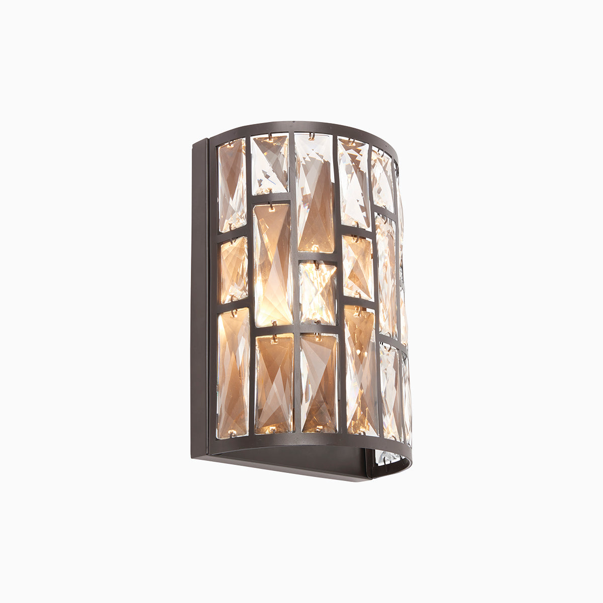 Bronte Wall Light in Bronze and Crystal