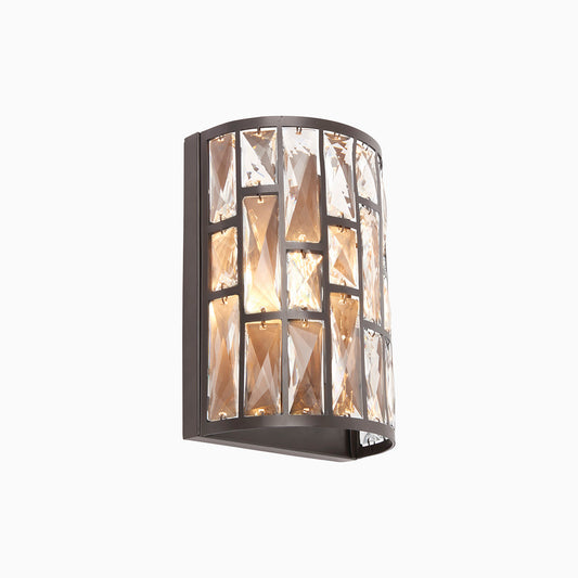 Bronte Wall Light in Bronze and Crystal