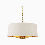 Brushed satin gold & vintage white fabric