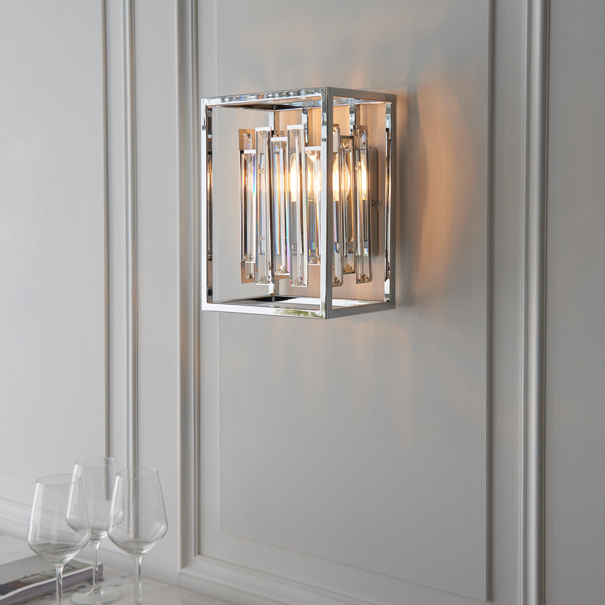 Daia Wall Light in Chrome
