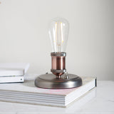 Russell Short Table Lamp in Pewter