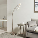Elio Nickel 3 Arm Floor Lamp