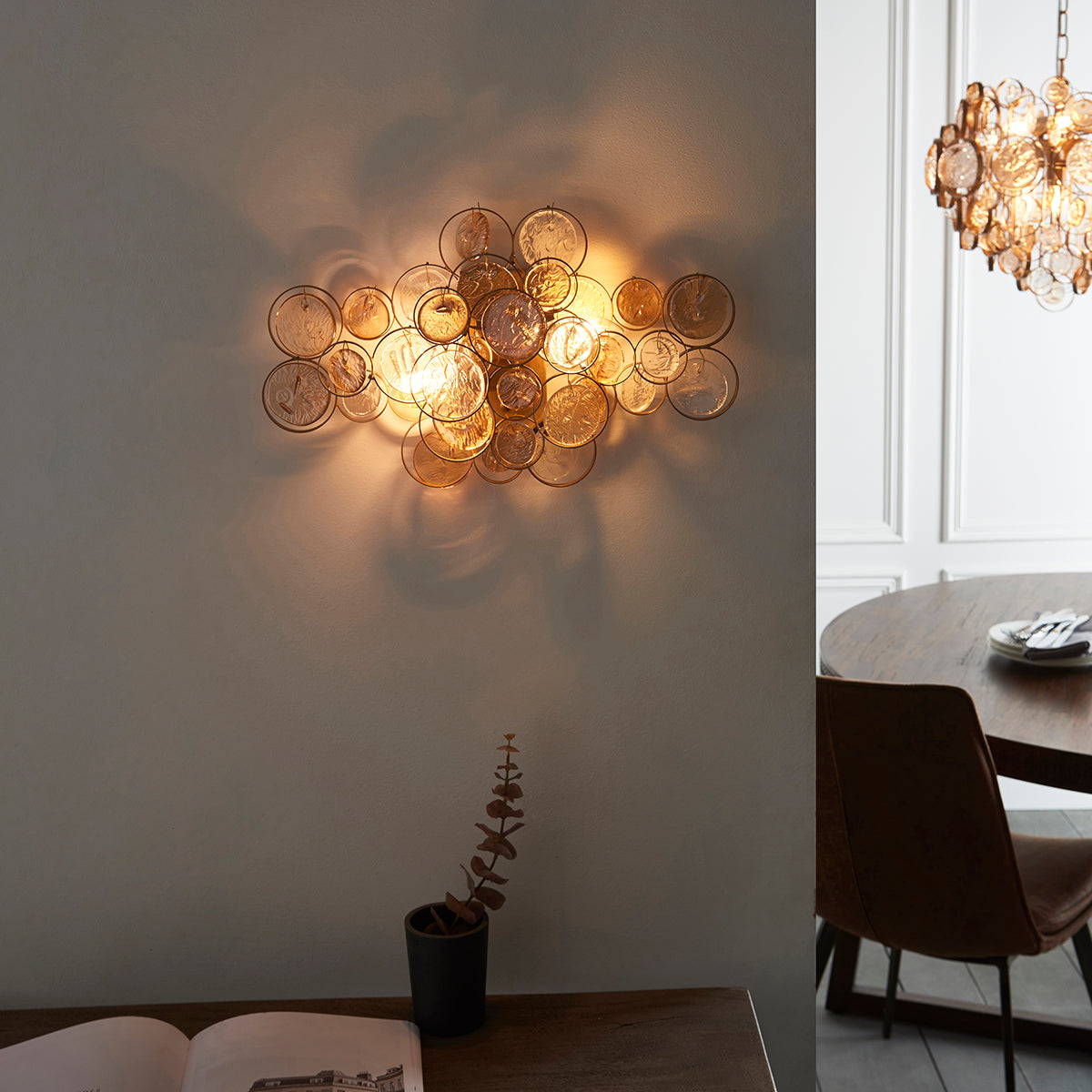 Hadassah Amber Medallion Wall Light