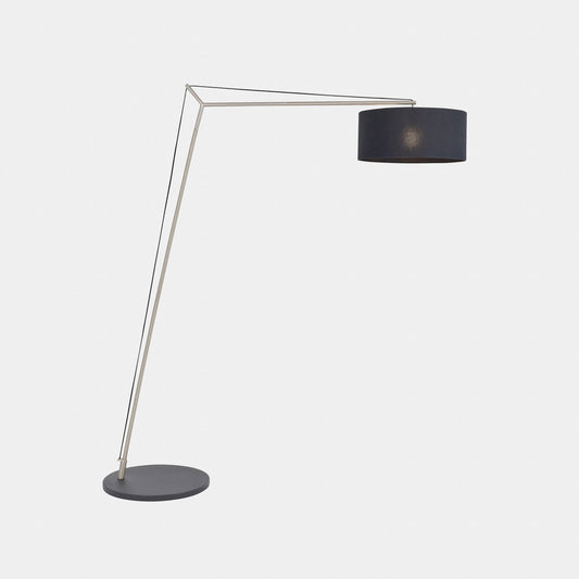 Matt nickel plate & black cotton fabric