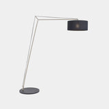 Matt nickel plate & black cotton fabric