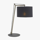 Matt nickel plate & black cotton fabric