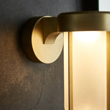 Brushed gold & frosted glass