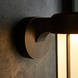 Brushed bronze & frosted glass