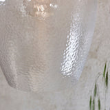 Bright nickel plate & hammered glass Regular