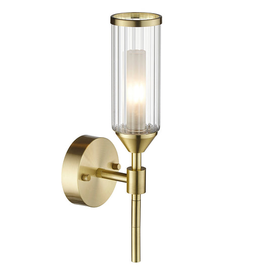 Juliette Glass Wall Light in Brushed Brass